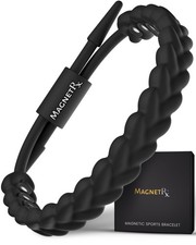MagnetRX Magnetic Sports Band for Men Women Balance Bracelet Adjustable Clasp