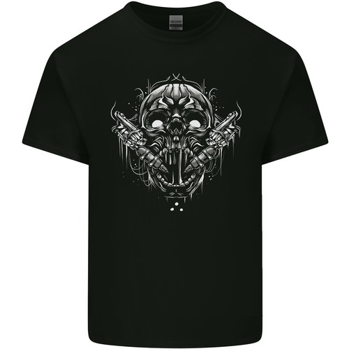 T-shirt Bambini E Ragazzi Style3 Dean - Stampa Tatuaggio James Rock Biker - 100% Cotone Morbido