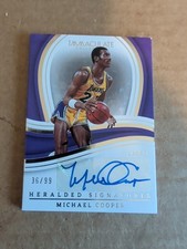 2022-23 Immaculate Collection Michael Cooper Heralded Auto #/99 Lakers !!!