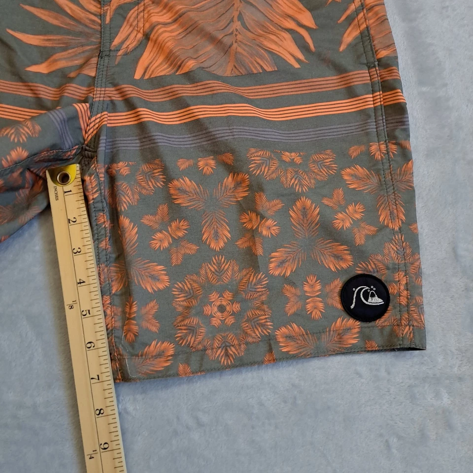 Quiksilver мужчин купальный костюм 33 оранжевый логотип грузовой шорты коньков серфинга пляж вибрации - Изображение 4 из 4