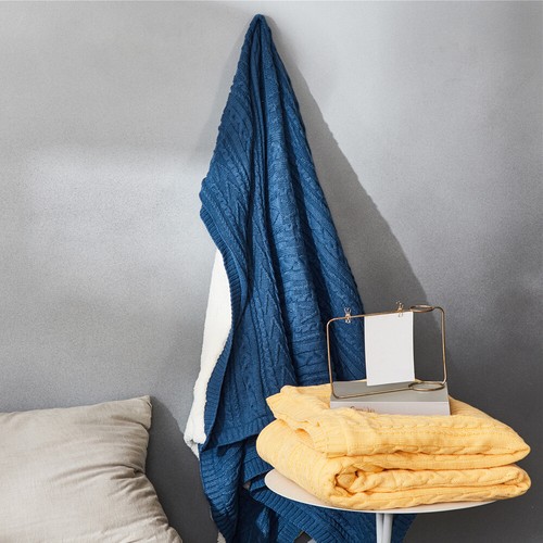 Gift Knitted Blanket Thick Warm Knit Blanket Sofa Throw Thicken Nap Blanket - Picture 2 of 37