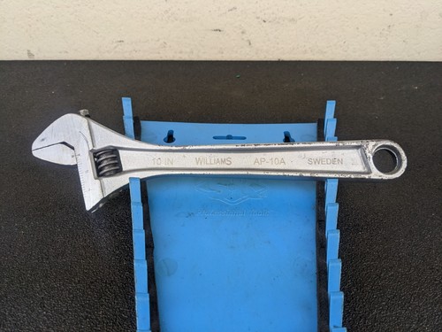 #bk293  WILLIAMS  10” Adjustable Wrench AP-10A SWEDEN - Picture 1 of 13