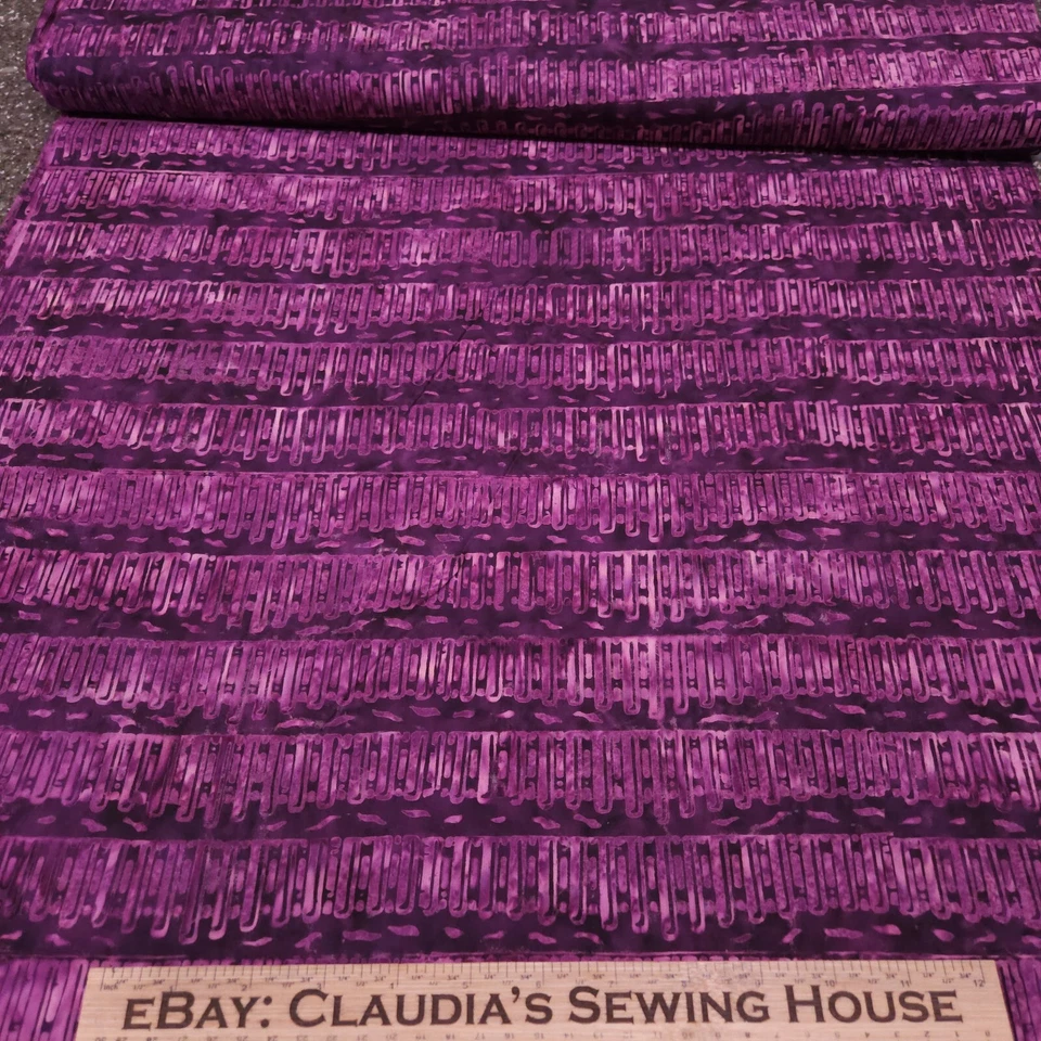 Jewel Batik BTY Sarah J Marcus Fabrics Tonal Purple - Image 2 of 3