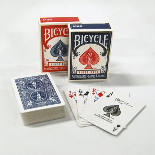 BICYCLE RIDER BACK MINI STANDARD INDEX POKER PLAYING CARDS MAGIC TRICKS RED NEW - Picture 2 of 4