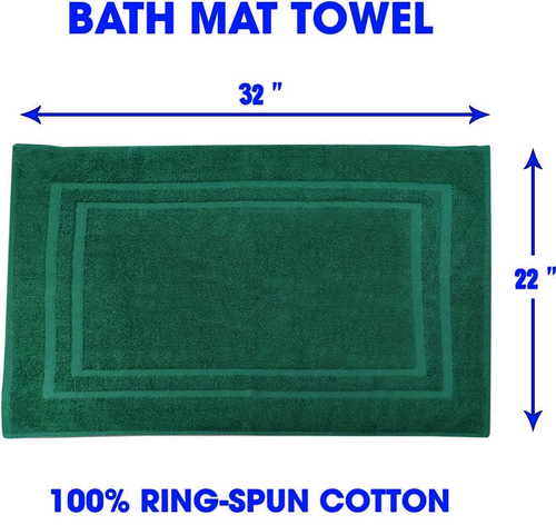2 Pack Non Slip Cotton Extra Large Bath Mat Bathroom Rug Toilet Mat (50 x 70 cm) - Picture 25 of 42