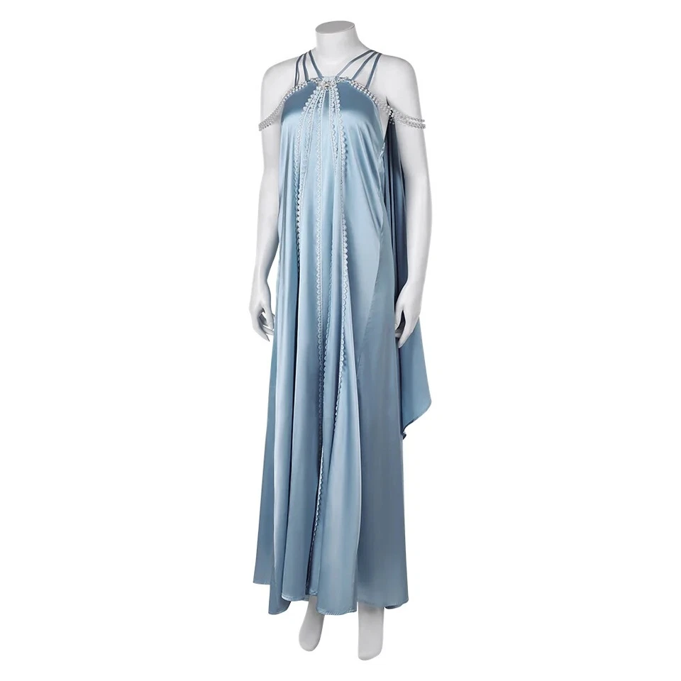 Star Wars Revenge Of The Sith Padme Amidala Cosplay Costume Blue Nightgown - Image 3 of 4