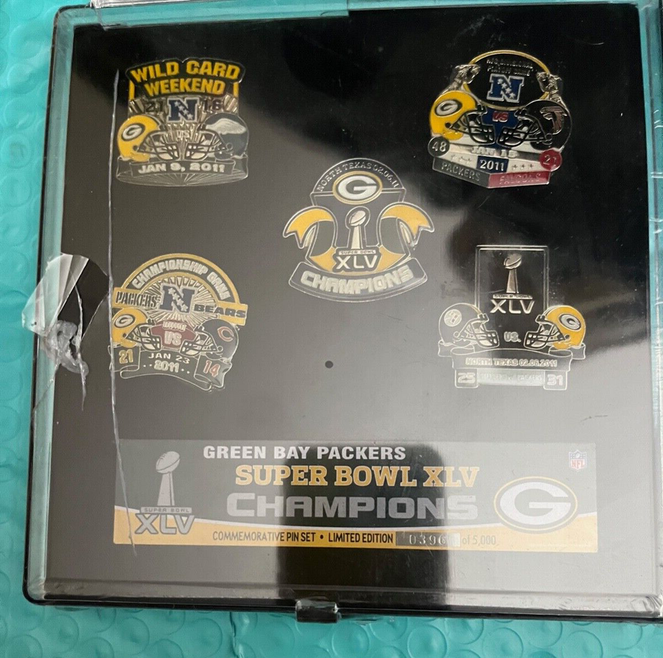 Green Bay Packers Super Bowl 45 Pin Set of 5 Pins | eBay