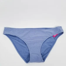 Xhilaration Womens Size XL Swim Bottom Cheeky Dusty Blue Ribbed Junior Size 