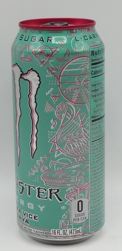 MONSTER Zero Sugar ULTRA VICE GUAVA 16fl oz / 473ml can USA - Picture 2 of 6