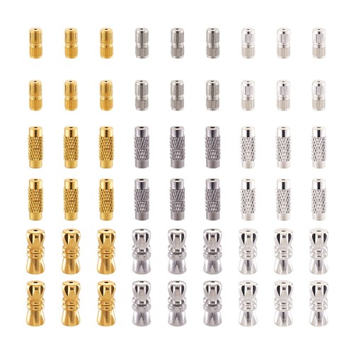 1 Box Brass Barrel Jewelry ConnectorTwist Copper End Tip Barrel Screw Clasps - Picture 3 of 12
