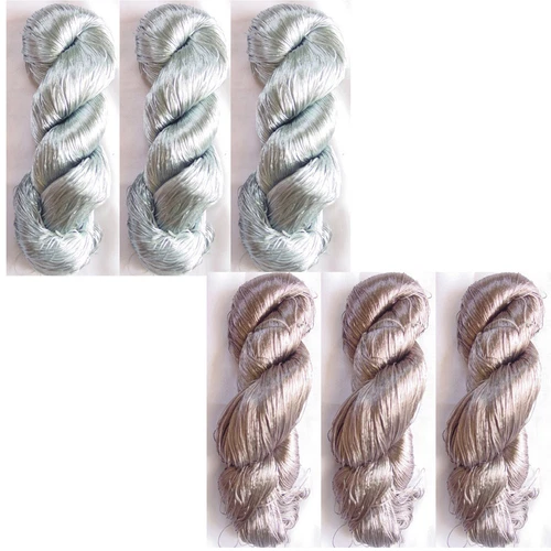 6 Thread Yarn Lace Skeins Knitting Work Reel Silk Fabric 690gm Woven Sari video thumbnail