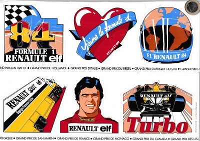C24auto. automobile. RENAULT F1. 1984 Formula 1 Season Set of 10.