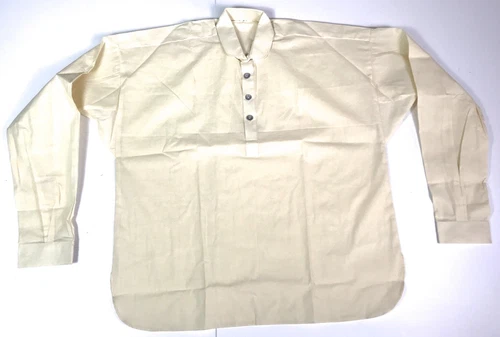 CIVIL WAR US UNION CSA CONFEDERATE FOUR BUTTON OFF WHITE MUSLIN SHIRT-MEDIUM