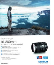 Publicité Advertising 038 2016 objectif appareil photo Tamron Esa award *