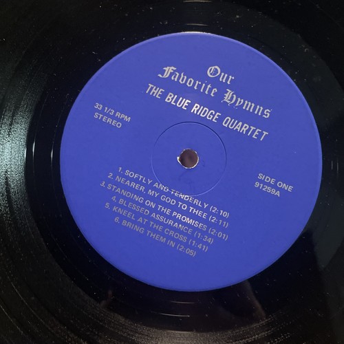 Blue Ridge Quartet Rare Gospel LP Our Favorite Hymns - Picture 6 of 8