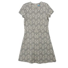 J. McLAUGHLIN Textured Jacquard Dress Stretch Short Sleeve Size MEDIUM