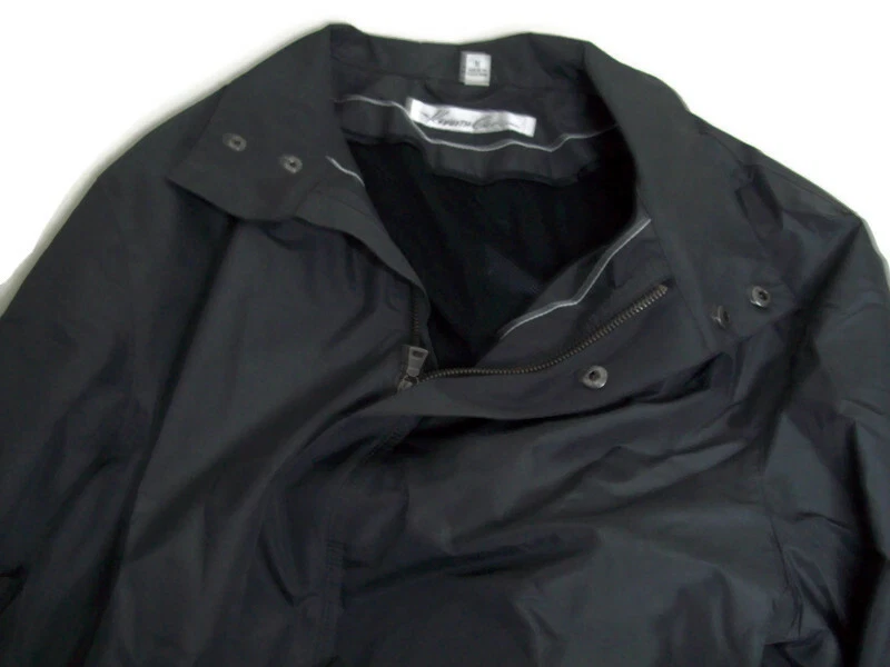 Kenneth Cole 纽约炭灰色黑色防雨夹克 M 码 — 第 3/4 张图片