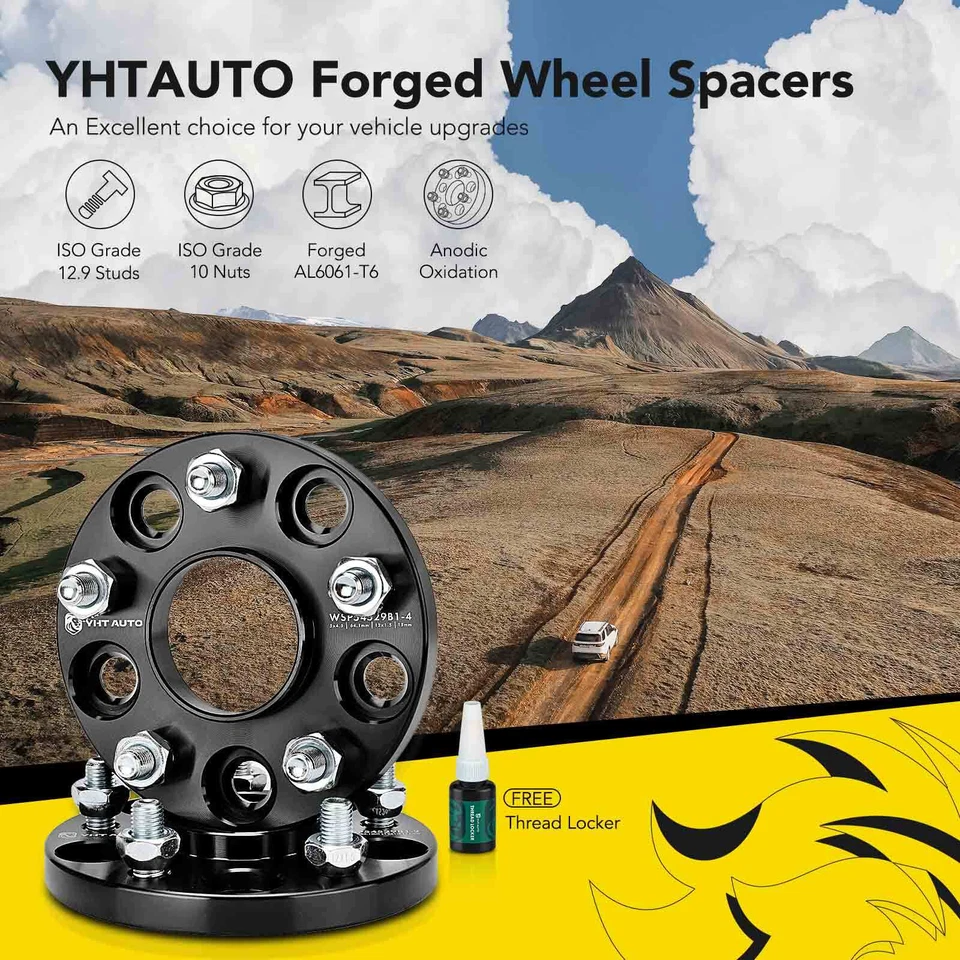 4 espaciadores de rueda de 5x4,5" a 5x4,5" M12x1,5 64,1 mm 15 mm para Honda Accord Acura Foto 2 de 4