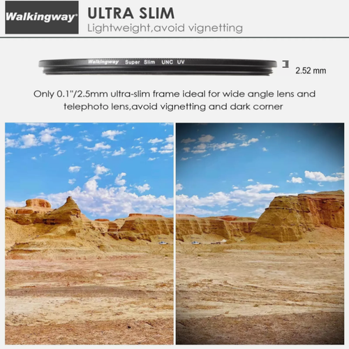 Walkingway UV filter Protection Lens Multi-coat Ultra-Slim NANO Serie,37-105mm - Picture 2 of 4