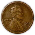 1921-S Lincoln Wheat Cent Extremely Fine XF Coin, Details #5784