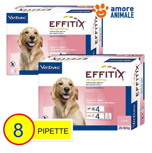 EFFITIX per cani da 20-40 kg - 1 / 4 / 8 / 12 pipette Antiparassitario Spot-On - Foto 5 di 6