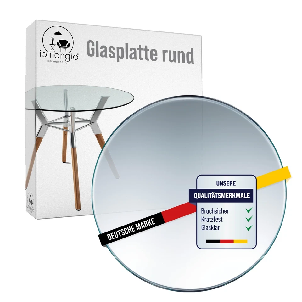 Glastisch Tischplatte aus gehärtetem Glas Tisch Glasplatte Glasscheibe ESG GLAS - Bild 2 von 4