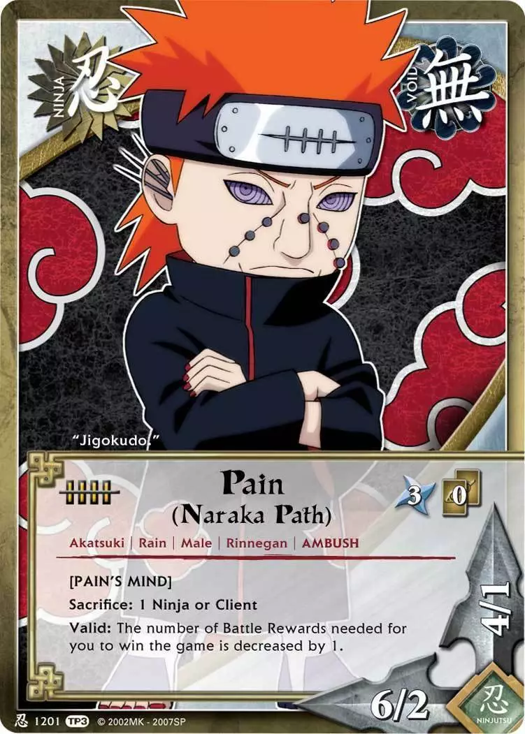 The Third Hokage - N-968 - Super Rare - 1st Edition - Foil Path of Pain NM/LP