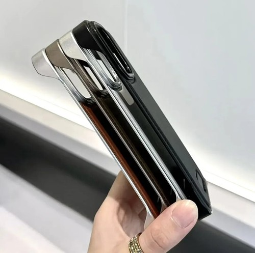 For IPhone 16 15 14 13 Pro Max luxury Thin Leather anti-fall Mobile Phone Case - Picture 10 of 21