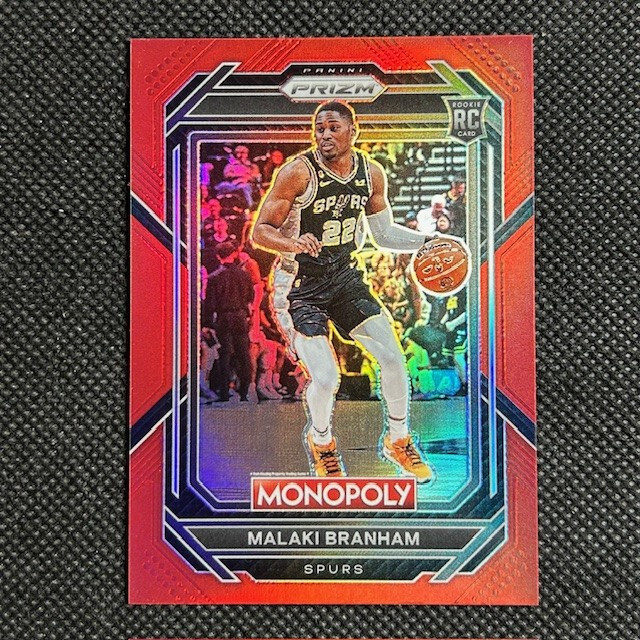 2022-23 Panini Prizm Monopoly Red Malaki Branham RC Rookie /99 SP Spurs #81
