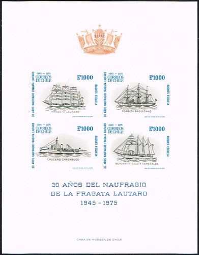 CHILE 1975 STAMP SS # B 30 MNH SAILING SHIP