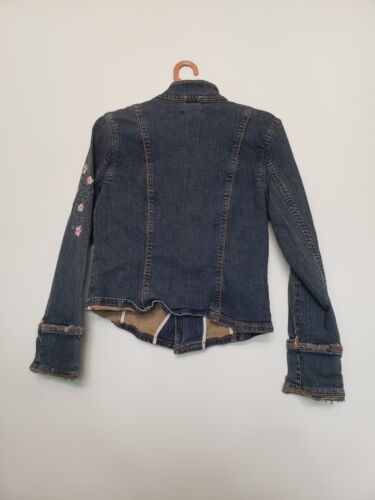Giacca jeans Thalia Sodi Junior's L manica lunga bottoni davanti ricamata floreale - Foto 2 di 5