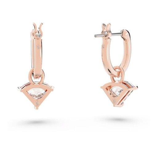 Swarovski Ortyx drop earrings Triangle cut, White, Rose gold-tone plated 5643738 - Picture 3 of 5
