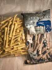 Pride Professional Tee System 50 Count, 3-1/4 inch (Blue) + Yellow Tees Bag NEW