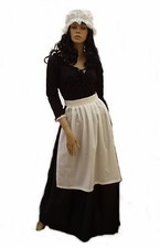 APRON + MOP CAP SET LADIES OR CHILD - VICTORIAN/EDWARDIAN STYLE - NEW