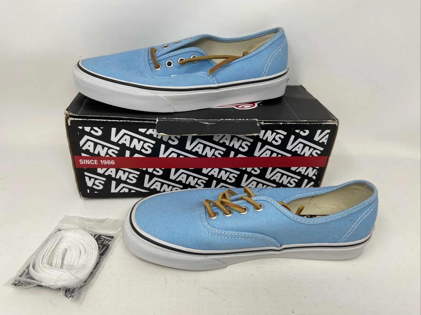 Vans autentico twill spazzolato laurea blu cielo chiaro uomo 5 5 donna 7 0 nuovo con scatola