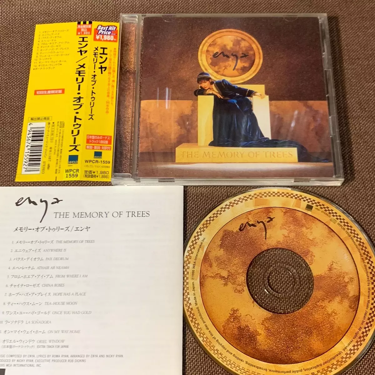 ENYA The Memory Of Trees JAPAN CD WPCR-1559 OBI 1998 Best Hit