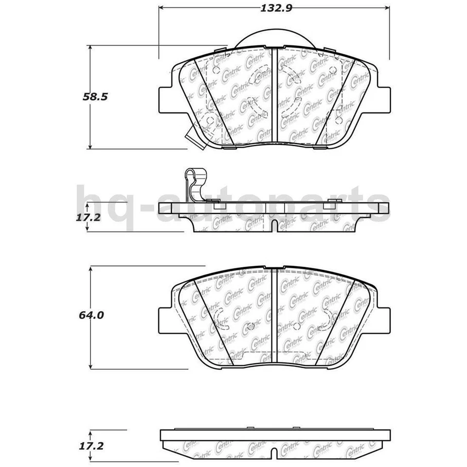 Pastilhas de freio compatíveis com Kia Optima 2016 2015 2014 2013 2012 2011 - Imagem 3 de 4