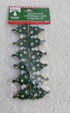 Christmas House Decorated Christmas Card Garland Kit 12 Pc New