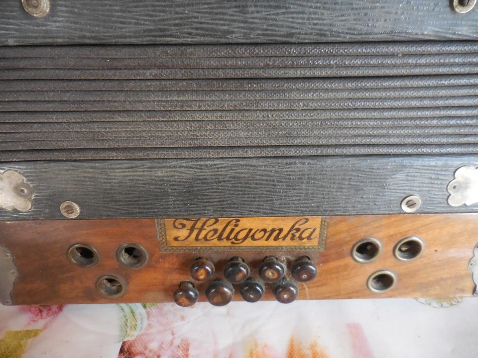 Ancien Accordéon diatonique Josef Hlaváček Louny - Photo 3/4