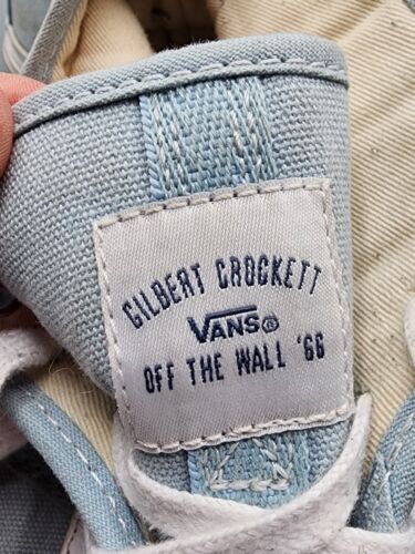 Vans Gilbert Crockett High Top Pro Skateboard Shoe Blue/White Men’s Size 10 USED