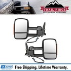 Trail Ridge Tow Mirror Power Heated Amber Signal Texture Black Pair for GM Truck