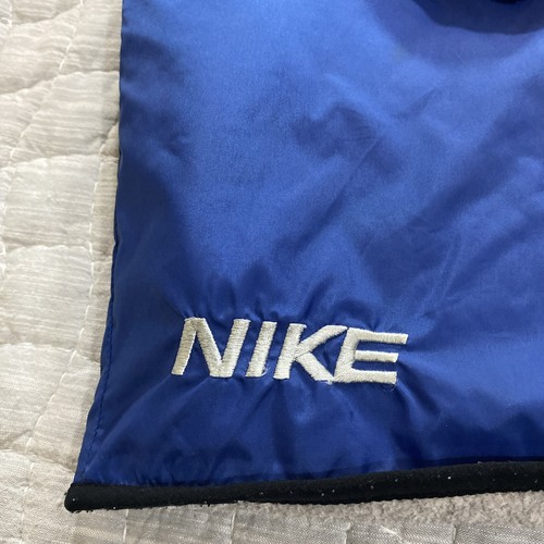 Nike Jacket Boys Medium Blue Hooded Full Zip Embroidered Swoosh Fleece Lined - Picture 6 of 13