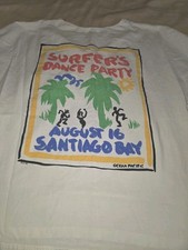 Vintage 80s OP Ocean Pacific Surfer's Dance Party Shirt Mens L Single Stitch USA