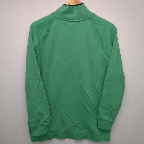 Lacoste Women’s 100% Cotton 1/4 Zip Pullover Sweatshirt Green Size 6 - Picture 2 of 6