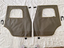 Folding Door Set Of Frame With Canvas Covers Fits Willys Jeep Cj2acj3abcj5