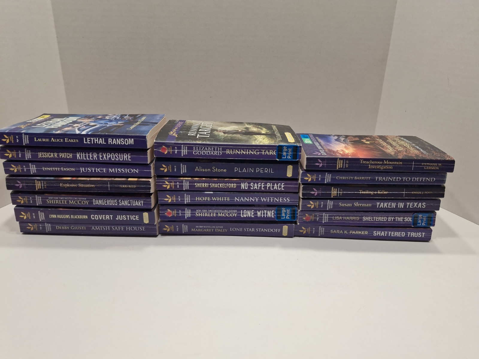 Bundle of 19 Love Inspired Suspense Inspirational Romantic Mystery Paperbacks