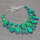 Ammolite Oval Shape Gemstone Women's Gift Jewelry Handmade Necklace 18" SR 2614