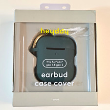 heyday AirPods Gen 1/2 Case Cover Rain Teal, Recycled Silicone, Carabiner