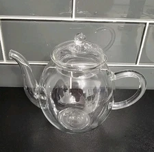Creano Clear Glass Teapot | Heat-Resistant Borosilicate Tea Pot w/ Lid. 500ml