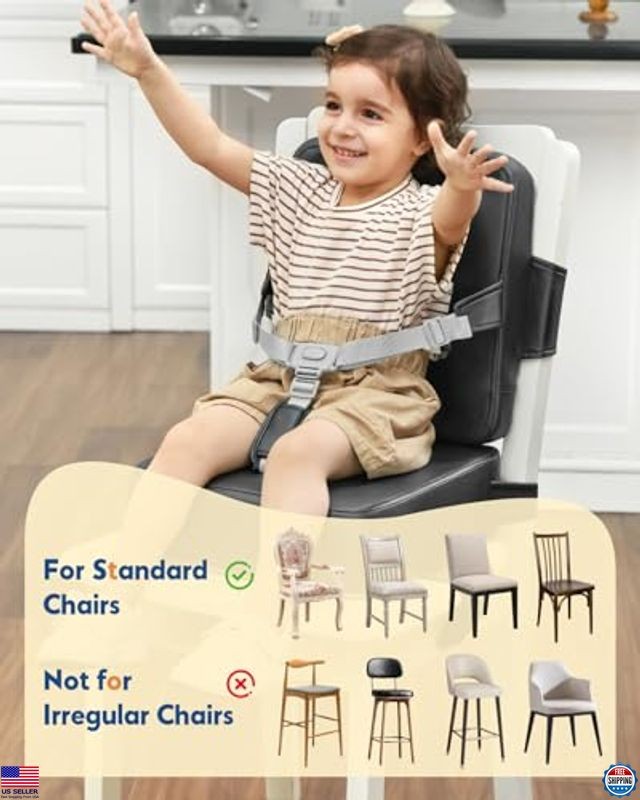 HOMEAL Booster Seat for Kitchen Chair - Toddler Booster Seat for Dining Table -